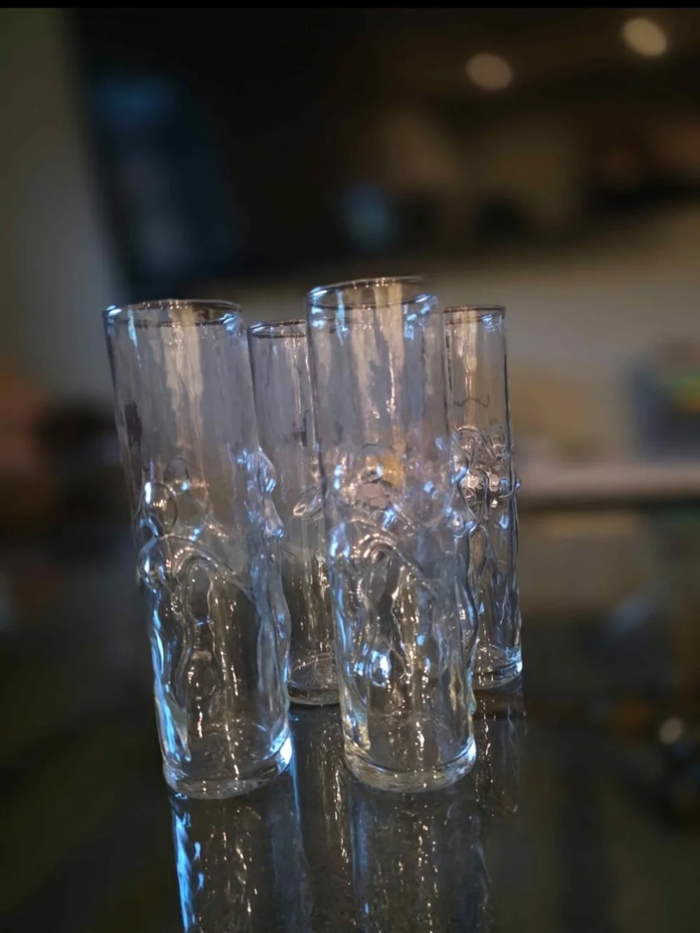 Libbey Clear La Femme Embossed Highball Glasses - Clear